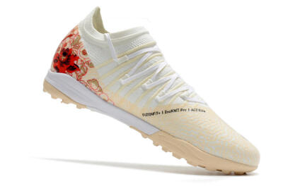 Puma Future Z 1.3 Instinct TF Low-Tops Football Shoes - White/Gold/Red
