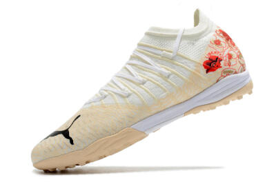 Puma Future Z 1.3 Instinct TF Low-Tops Football Shoes - White/Gold/Red