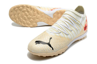 Puma Future Z 1.3 Instinct TF Low-Tops Football Shoes - White/Gold/Red