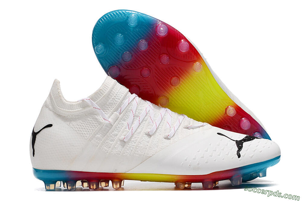 Puma Future Z 1.3 Instinct MG Low-Tops Football Boots - White/Black 1