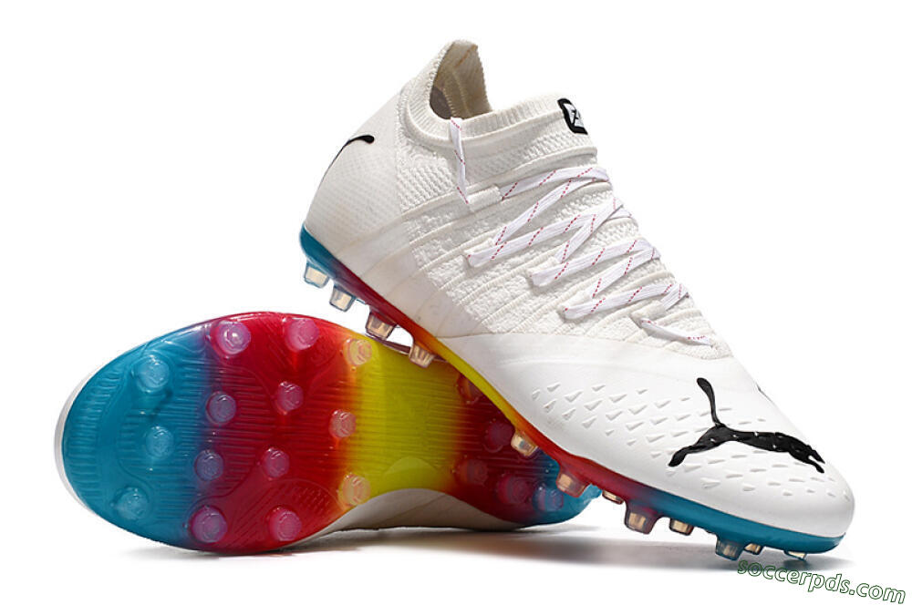 Puma Future Z 1.3 Instinct MG Low-Tops Football Boots - White/Black 4