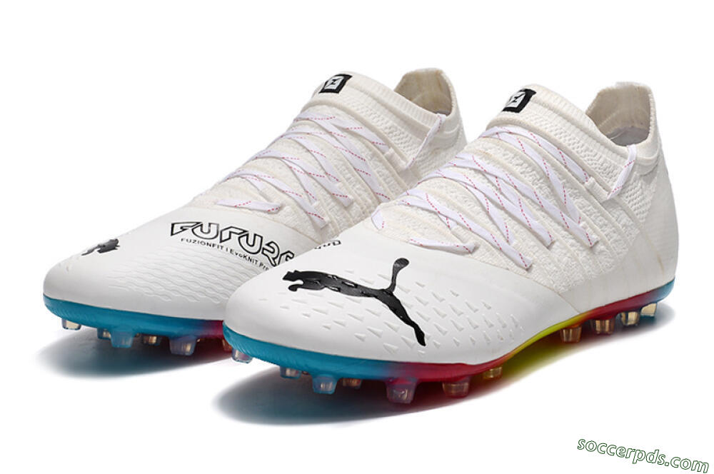 Puma Future Z 1.3 Instinct MG Low-Tops Football Boots - White/Black 5