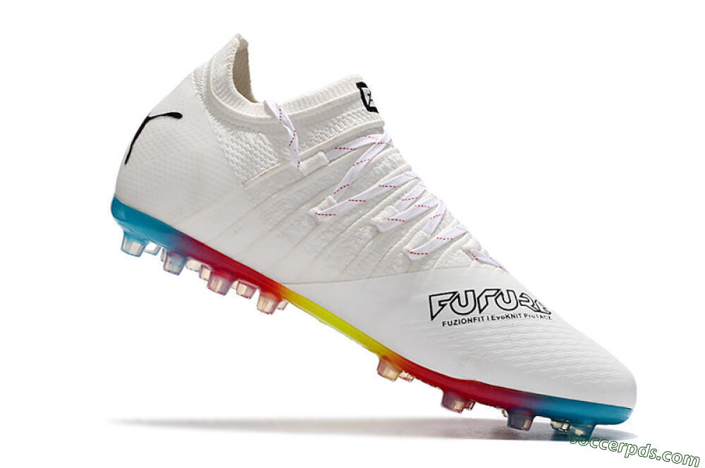 Puma Future Z 1.3 Instinct MG Low-Tops Football Boots - White/Black 7