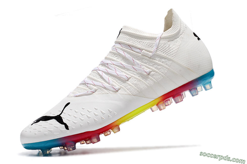 Puma Future Z 1.3 Instinct MG Low-Tops Football Boots - White/Black 8
