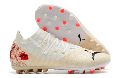 Puma Future Z 1.3 Instinct MG Low-Tops Football Boots - White/Gold/RED