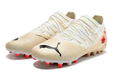 Puma Future Z 1.3 Instinct MG Low-Tops Football Boots - White/Gold/RED