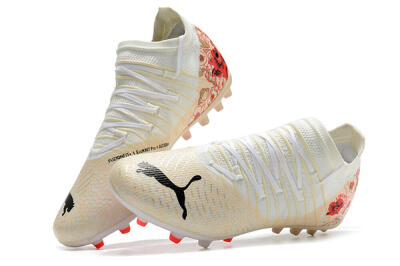 Puma Future Z 1.3 Instinct MG Low-Tops Football Boots - White/Gold/RED