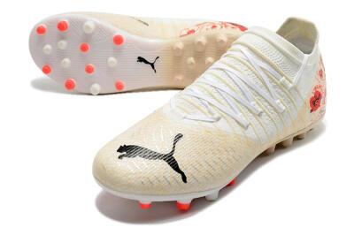Puma Future Z 1.3 Instinct MG Low-Tops Football Boots - White/Gold/RED