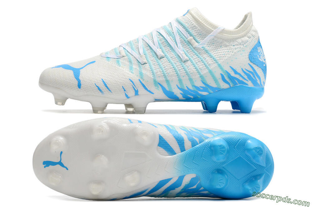 Puma Future Z 1.3 FG Low-Tops Football Boots - White/Blue 0