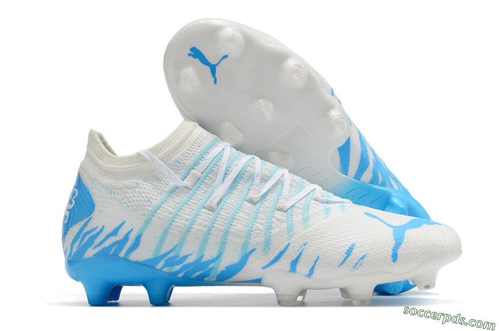Puma Future Z 1.3 FG Low-Tops Football Boots - White/Blue 1