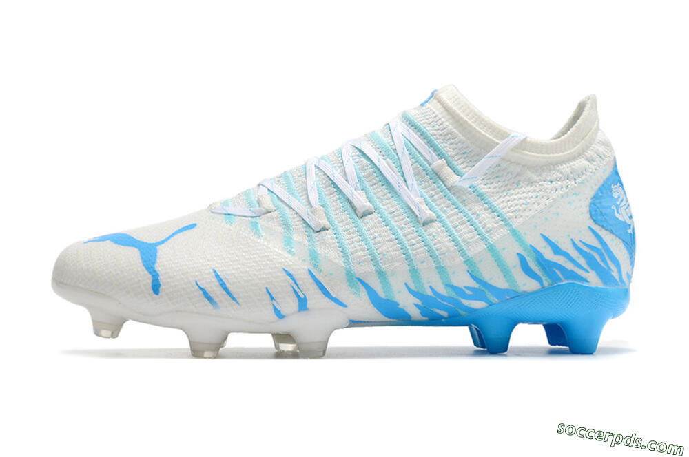 Puma Future Z 1.3 FG Low-Tops Football Boots - White/Blue 2