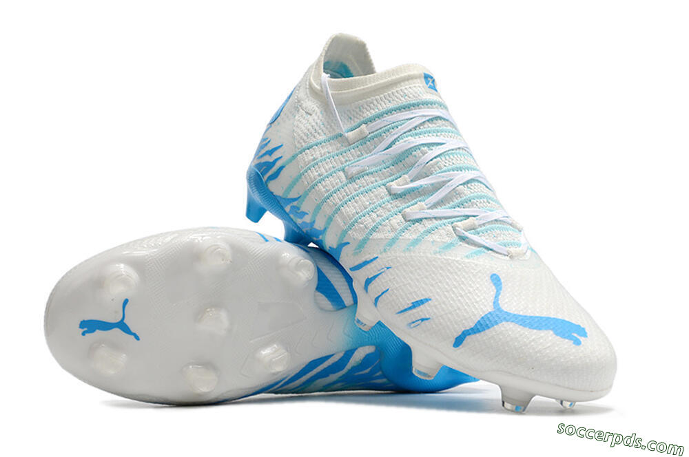 Puma Future Z 1.3 FG Low-Tops Football Boots - White/Blue 4