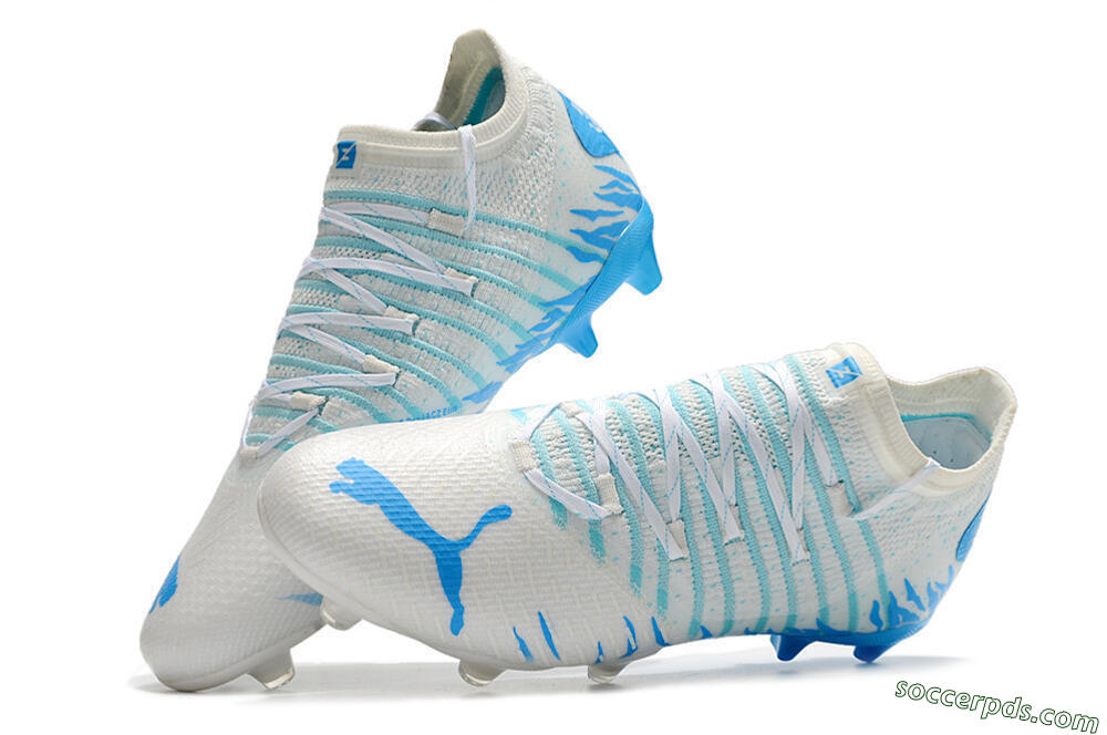 Puma Future Z 1.3 FG Low-Tops Football Boots - White/Blue 6