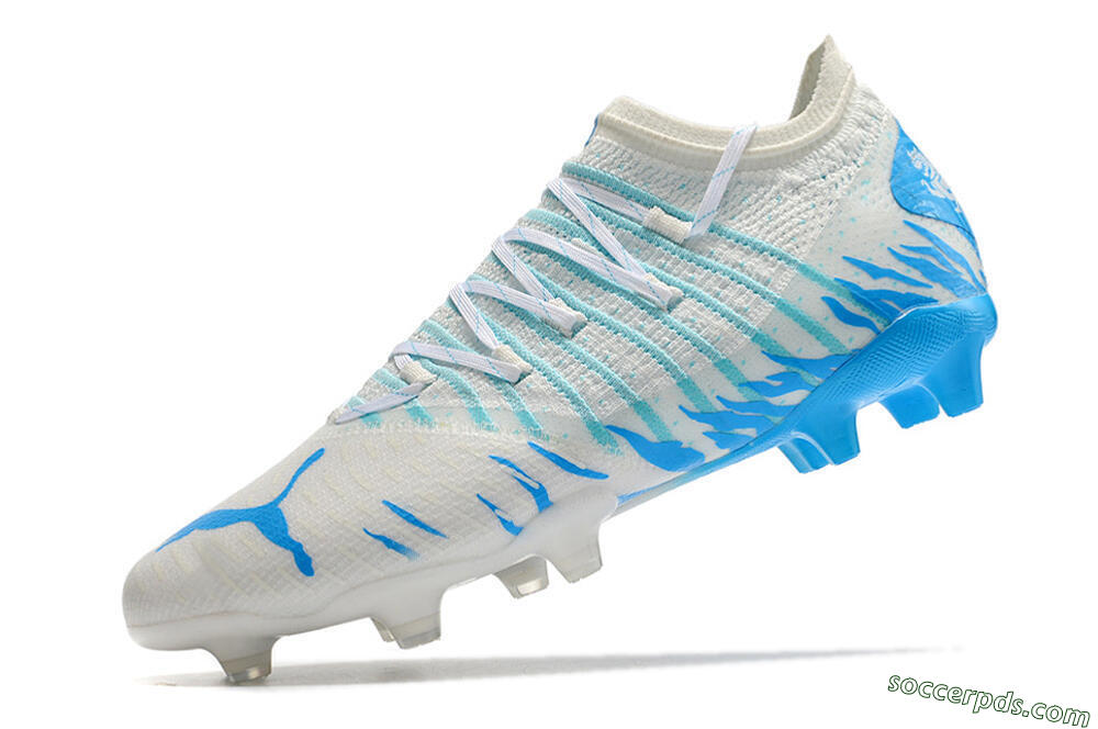 Puma Future Z 1.3 FG Low-Tops Football Boots - White/Blue 8