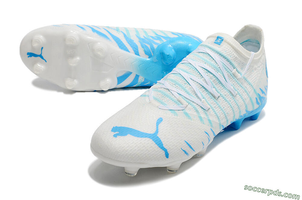 Puma Future Z 1.3 FG Low-Tops Football Boots - White/Blue 3