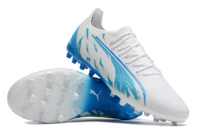 Puma Ultra Ultimate MG Low-Tops Football Boots - White/Blue