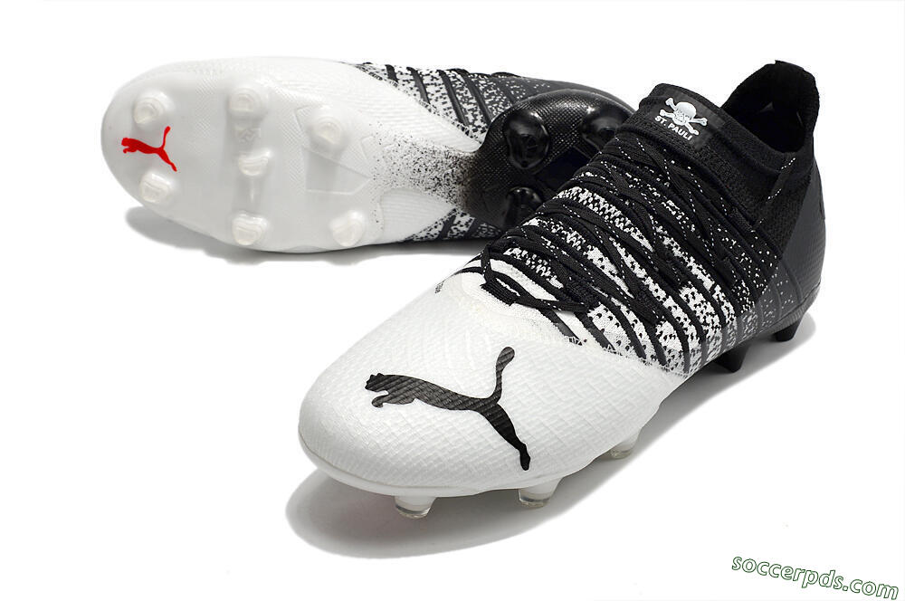 Puma Future Z 1.3 FG Low-Tops Football Boots - White/Black 3
