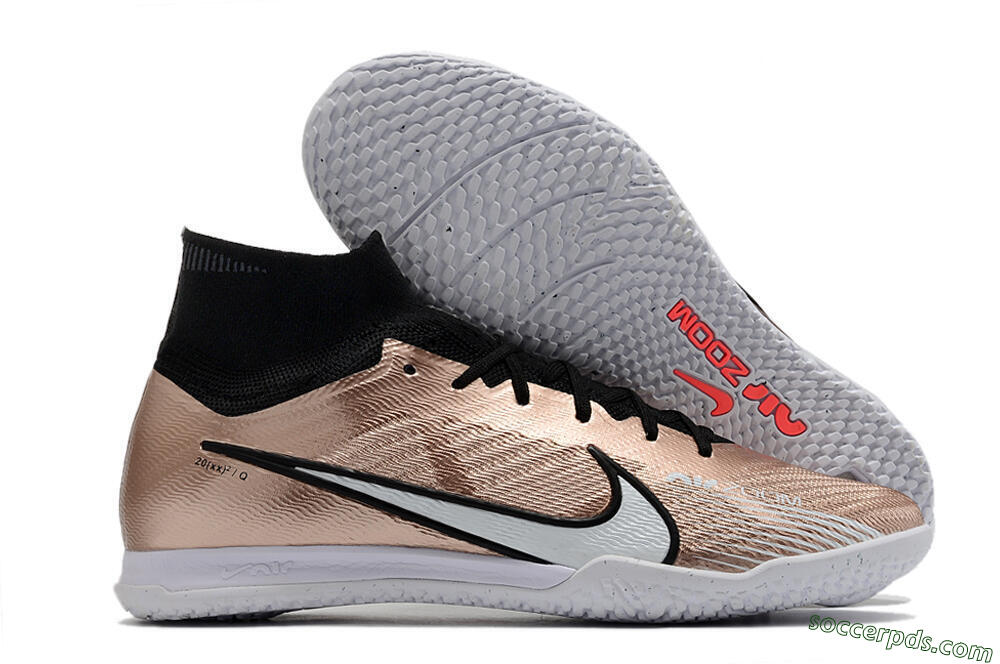 Nike Mercurial Superfly 9 Elite IC High-Tops Football Shoes - Gold/Black/White 1
