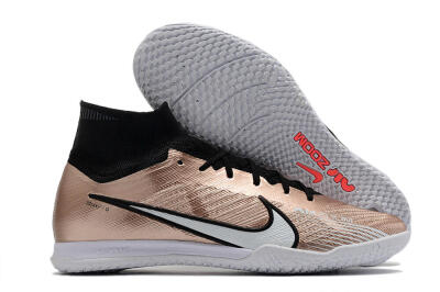 Nike Mercurial Superfly 9 Elite IC High-Tops Football Shoes - Gold/Black/White