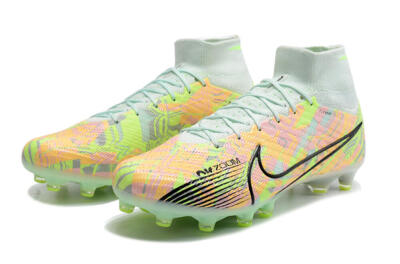 Nike Air Zoom Mercurial Superfly 9 Elite AG High-Tops Football Boots - Green/Orange