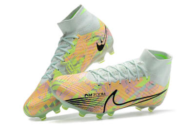 Nike Air Zoom Mercurial Superfly 9 Elite AG High-Tops Football Boots - Green/Orange