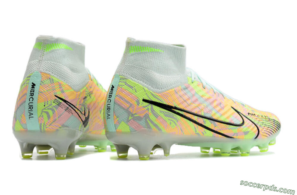 Nike Air Zoom Mercurial Superfly 9 Elite AG High-Tops Football Boots - Green/Orange 9