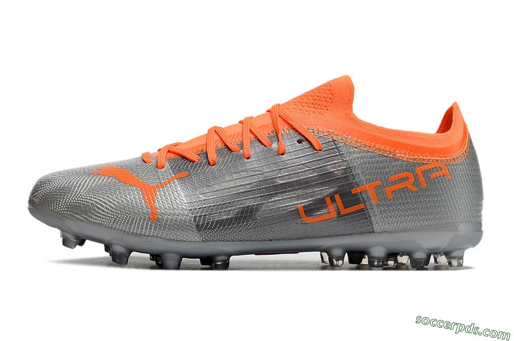 Puma Ultra 1.4 MG Low-Tops Football Boots - Silver/Orange 2