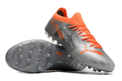 Puma Ultra 1.4 MG Low-Tops Football Boots - Silver/Orange