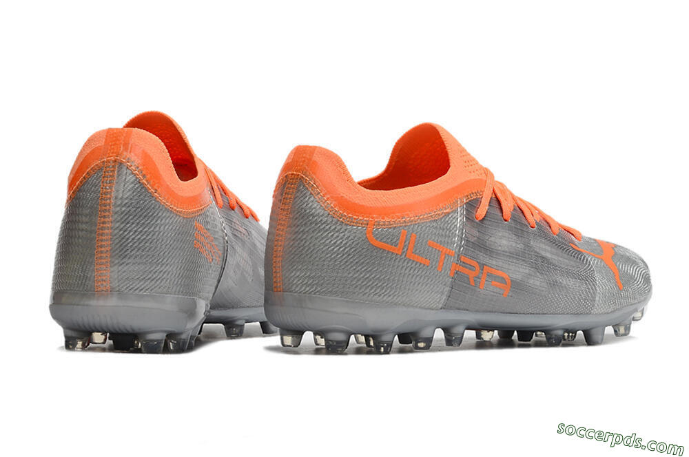Puma Ultra 1.4 MG Low-Tops Football Boots - Silver/Orange 6