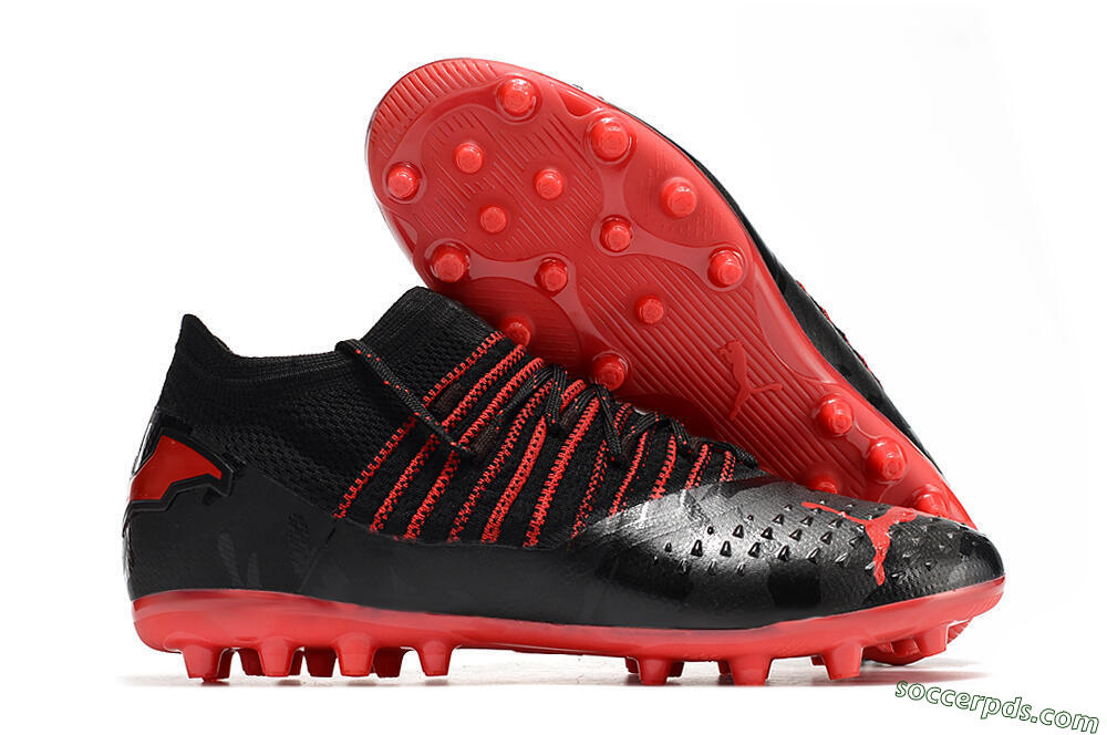 Puma Future Z 1.3 MG Low-Tops Football Boots - Black/Red 1