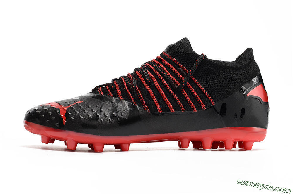 Puma Future Z 1.3 MG Low-Tops Football Boots - Black/Red 2