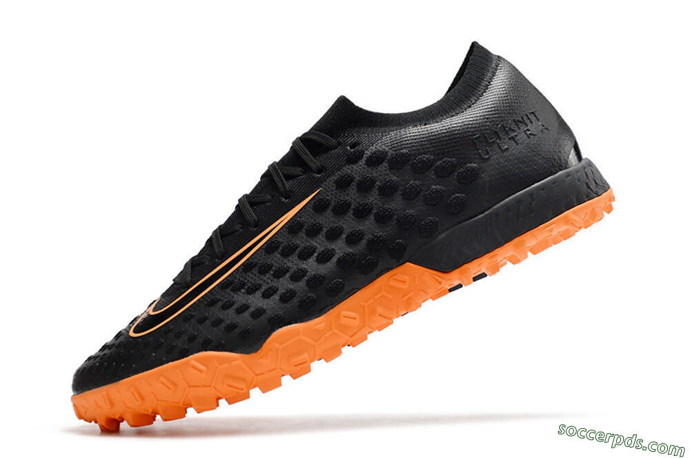 Nike Phantom Ultra Venom TF Low-Tops Football Shoes - Black/Orange 5