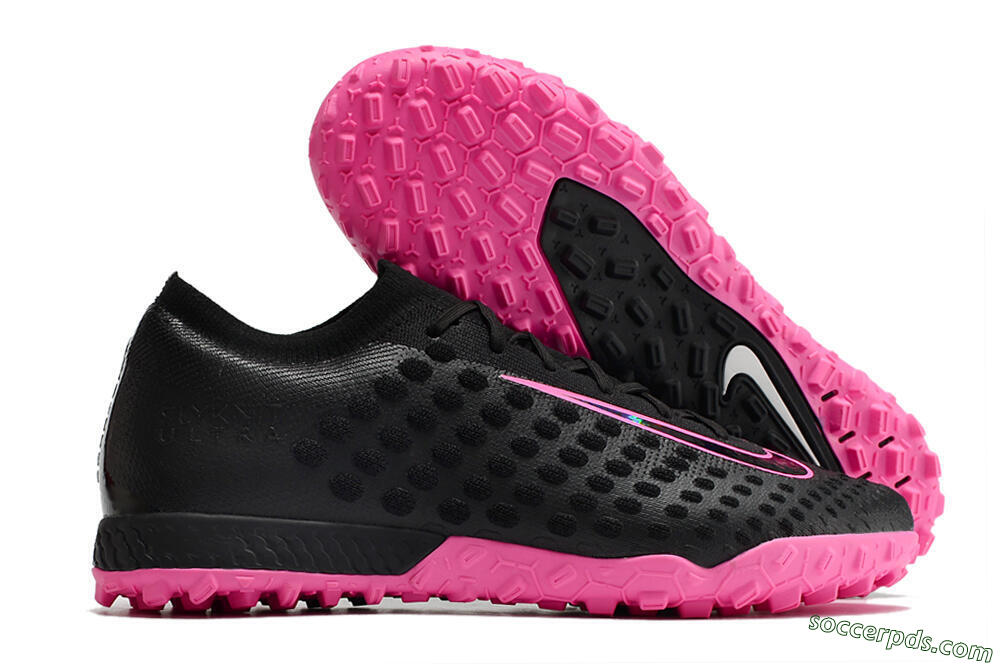Nike Phantom Ultra Venom TF Low-Tops Football Shoes - Black/Pink 1
