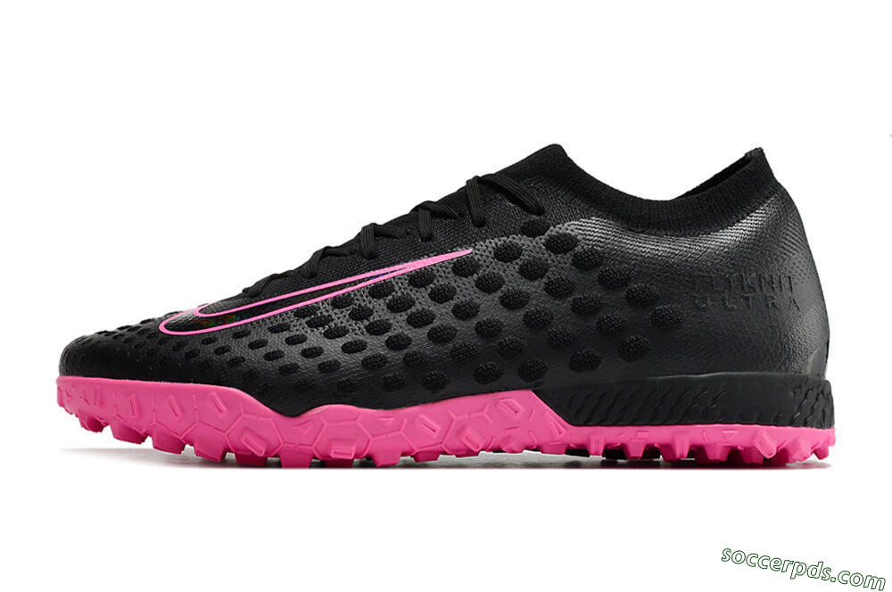 Nike Phantom Ultra Venom TF Low-Tops Football Shoes - Black/Pink 2