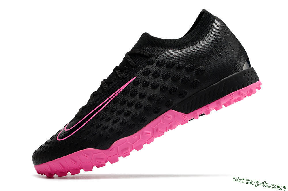 Nike Phantom Ultra Venom TF Low-Tops Football Shoes - Black/Pink 5