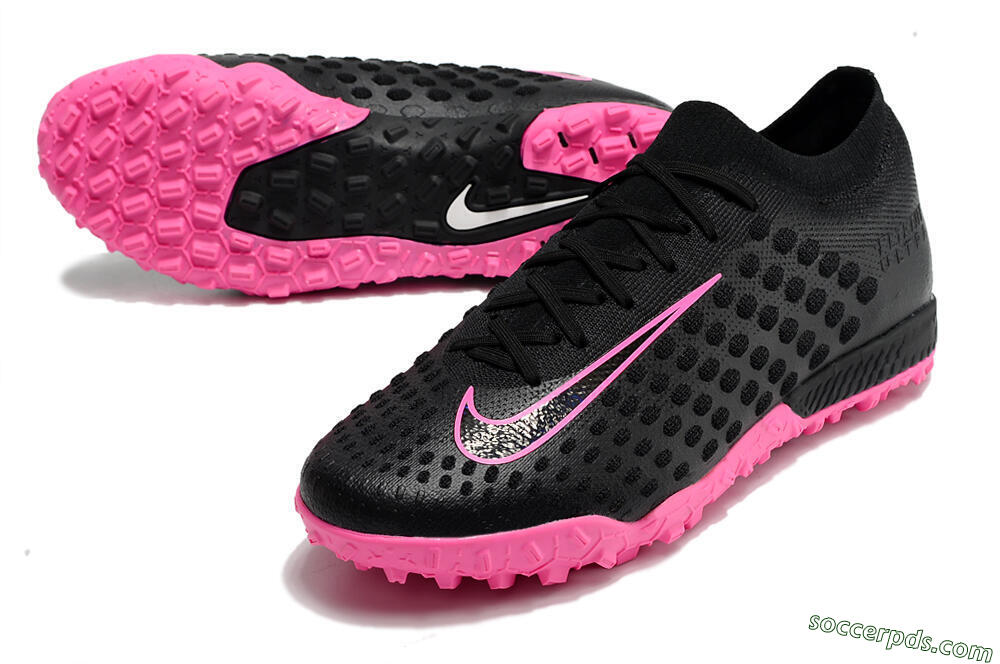 Nike Phantom Ultra Venom TF Low-Tops Football Shoes - Black/Pink 3