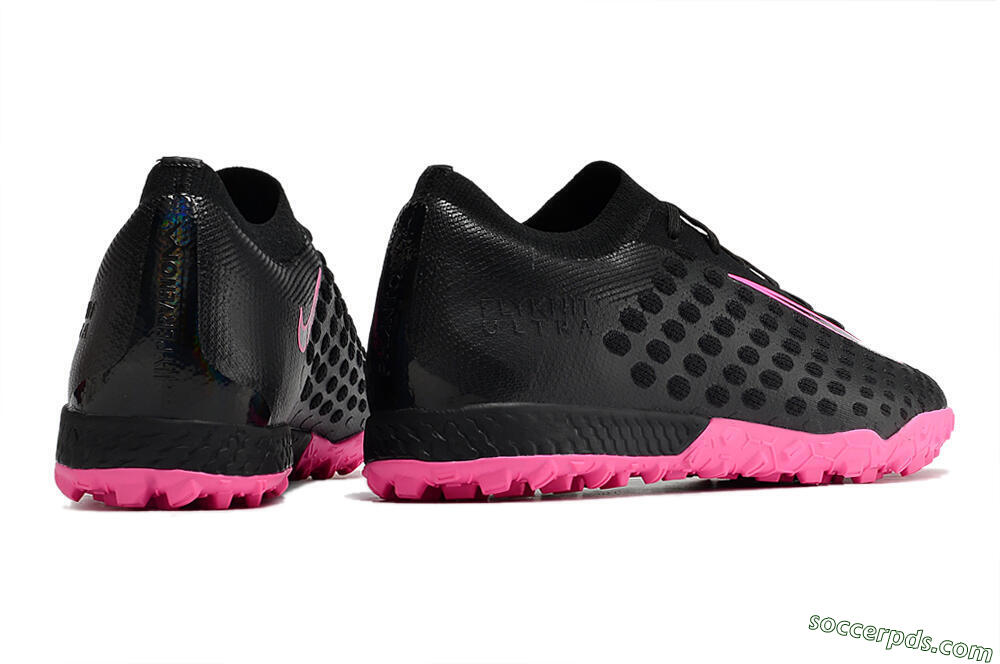 Nike Phantom Ultra Venom TF Low-Tops Football Shoes - Black/Pink 6