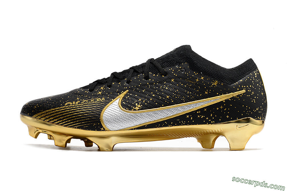 Nike Air Zoom Mercurial Vapor 15 Elite FG Low-Tops Football Boots - Black/Gold 2