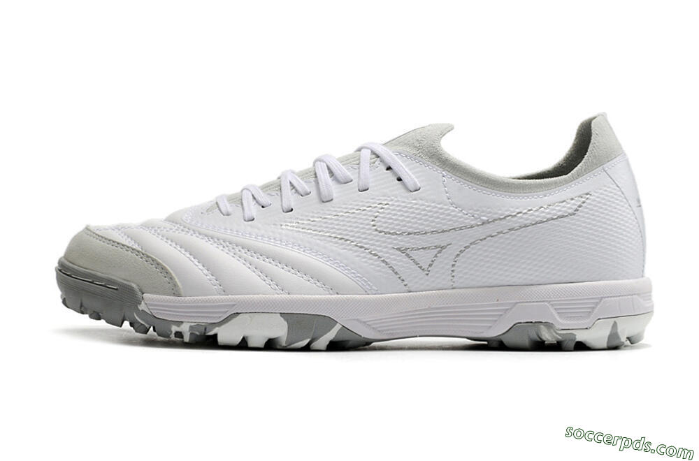 Mizuno Morelia Neo TF Low-Tops Football Shoes - White/Silver/Grey 2