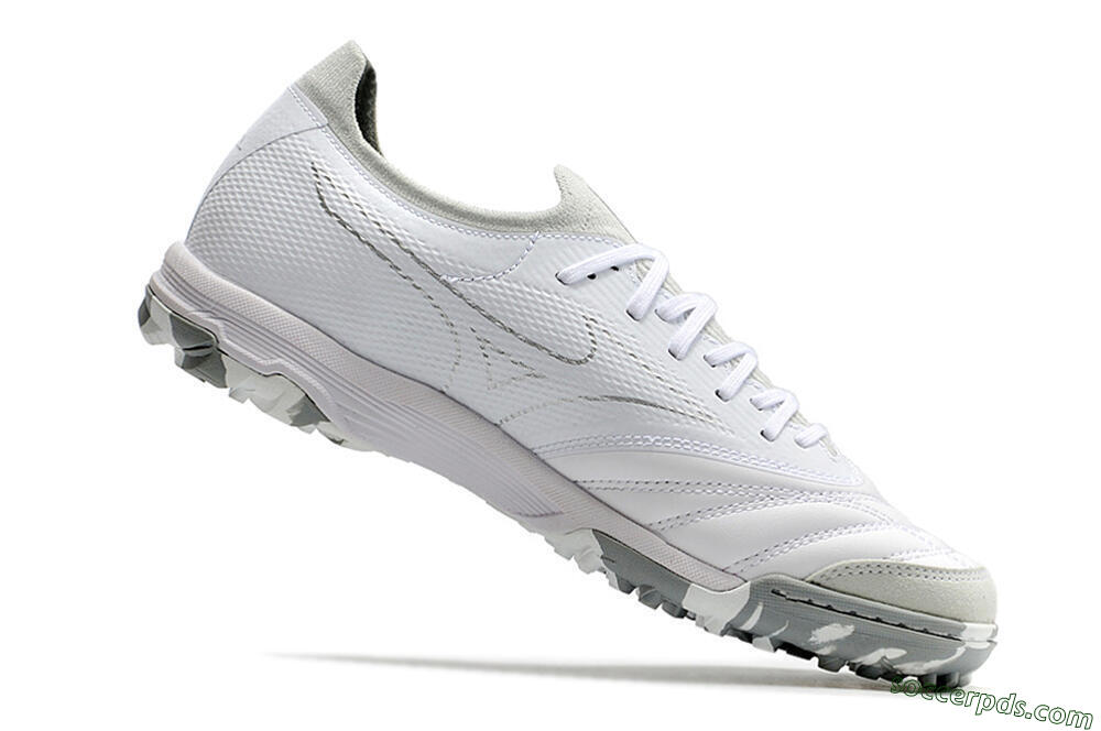 Mizuno Morelia Neo TF Low-Tops Football Shoes - White/Silver/Grey 4