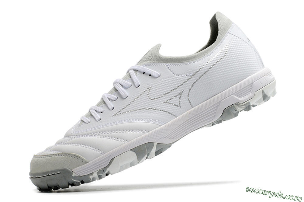 Mizuno Morelia Neo TF Low-Tops Football Shoes - White/Silver/Grey 5