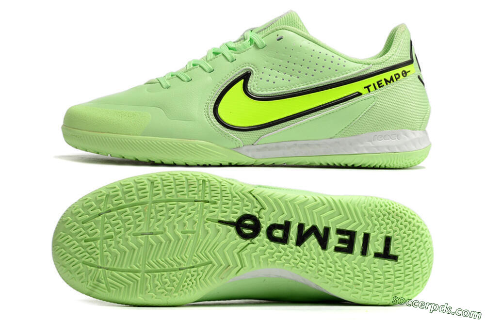 Nike React Tiempo Legend 9 Pro IC Low-Tops Football Shoes - Green/Black 0