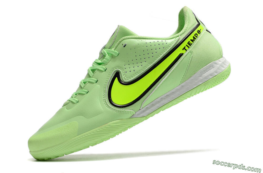 Nike React Tiempo Legend 9 Pro IC Low-Tops Football Shoes - Green/Black 5
