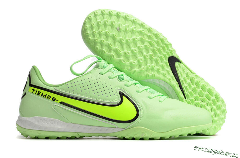 Nike React Tiempo Legend 9 Pro TF Low-Tops Football Shoes - Green/Black 1