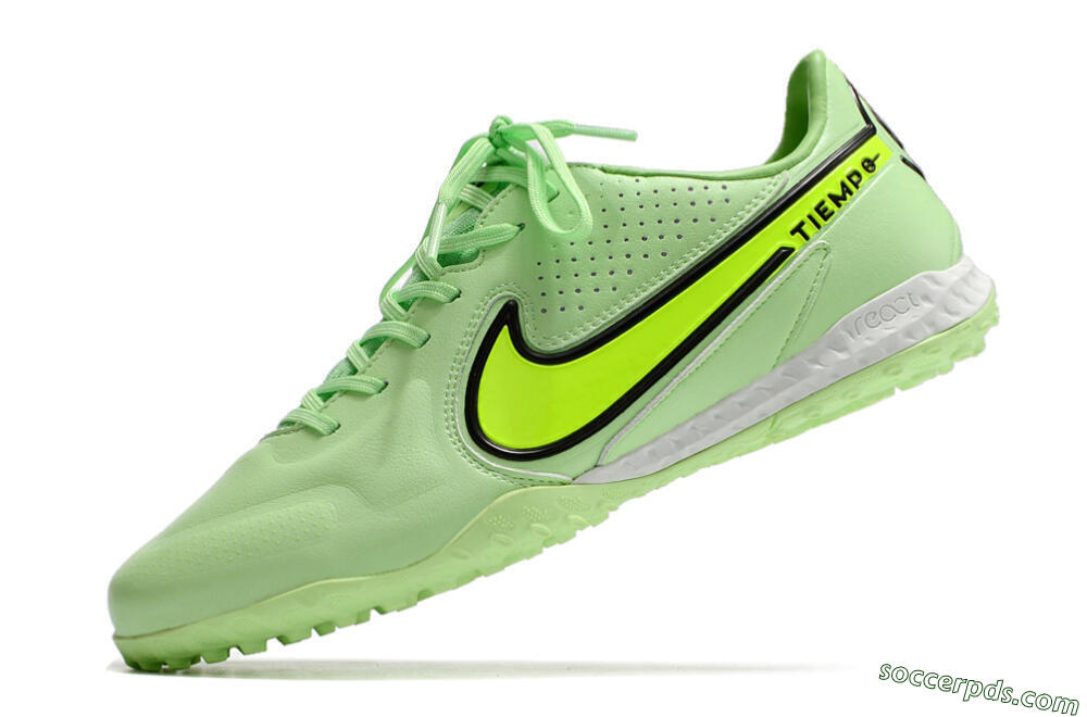 Nike React Tiempo Legend 9 Pro TF Low-Tops Football Shoes - Green/Black 5