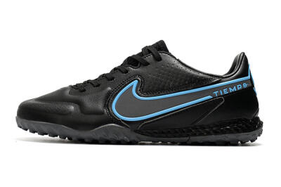 Nike React Tiempo Legend 9 Pro TF Low-Tops Football Shoes - Black/Blue