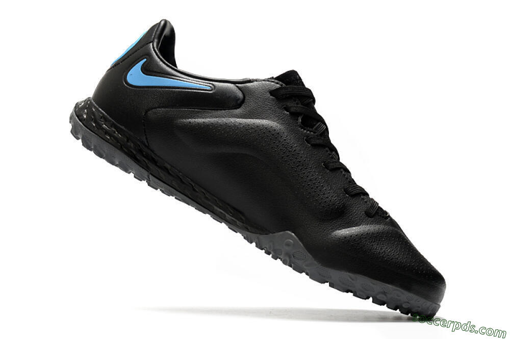 Nike React Tiempo Legend 9 Pro TF Low-Tops Football Shoes - Black/Blue 4