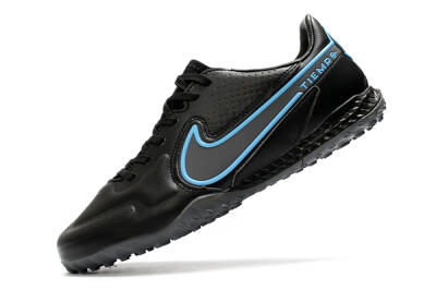 Nike React Tiempo Legend 9 Pro TF Low-Tops Football Shoes - Black/Blue