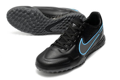 Nike React Tiempo Legend 9 Pro TF Low-Tops Football Shoes - Black/Blue