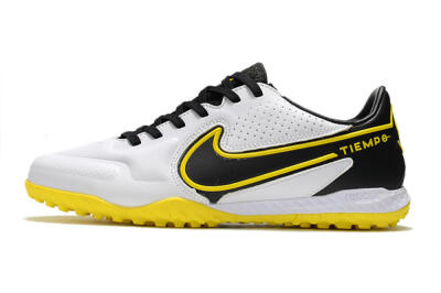 Nike React Tiempo Legend 9 Pro TF Low-Tops Football Shoes - White/Black/Yellow